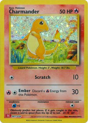 Charmander card from Trading Card Game Classic