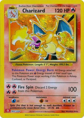 Charizard card from Trading Card Game Classic