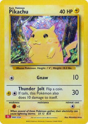Pikachu card from Trading Card Game Classic