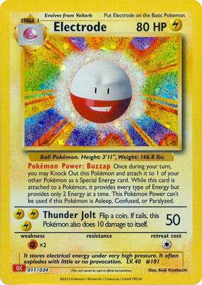 Electrode card from Trading Card Game Classic