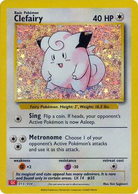 Clefairy card from Trading Card Game Classic
