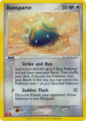 Dunsparce card from Trading Card Game Classic