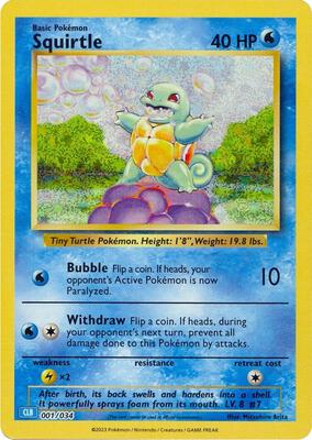 Squirtle card from Trading Card Game Classic