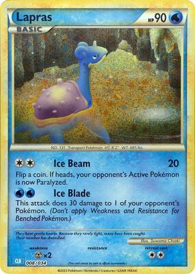Lapras card from Trading Card Game Classic