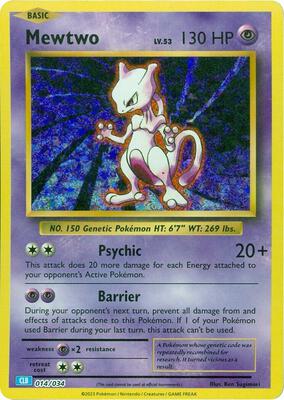 Mewtwo card from Trading Card Game Classic