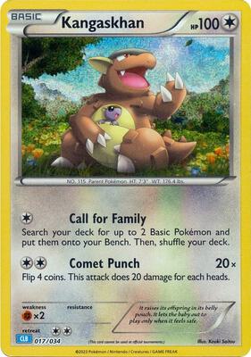 Kangaskhan card from Trading Card Game Classic