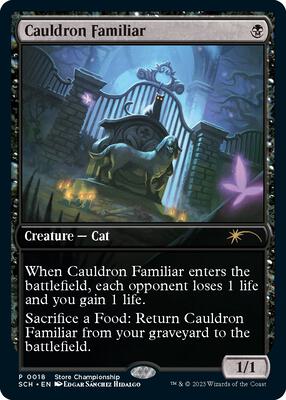 Cauldron Familiar card from Game Day & Store Championship Promos