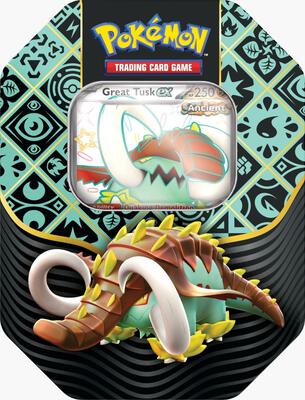 Paldean Fates International Tin [Great Tusk ex] card from SV: Paldean Fates