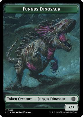 Fungus Dinosaur // Spirit Double-Sided Token card from The Lost Caverns of Ixalan