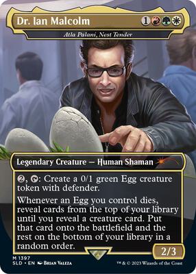 Dr. Ian Malcolm - Atla Palani, Nest Tender card from Secret Lair Drop Series