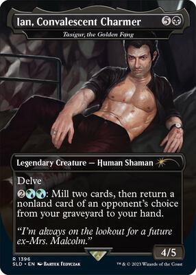 Ian, Convalescent Charmer - Tasigur, the Golden Fang card from Secret Lair Drop Series