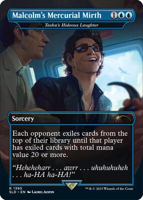 Malcolm's Mercurial Mirth - Tasha's Hideous Laughter card from Secret Lair Drop Series