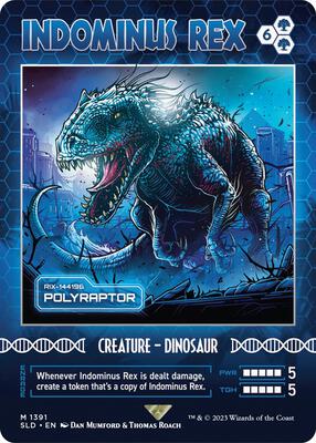 Indominus Rex - Polyraptor card from Secret Lair Drop Series