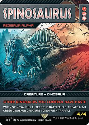 Spinosaurus - Regisaur Alpha card from Secret Lair Drop Series