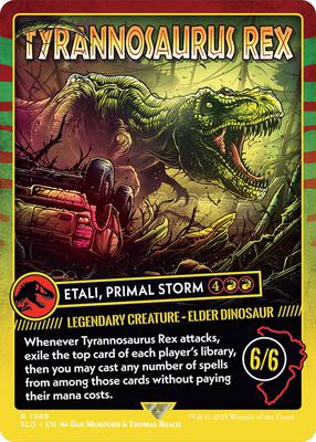 Tyrannosaurus Rex - Etali, Primal Storm card from Secret Lair Drop Series