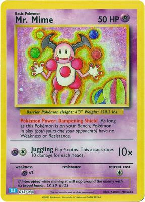 Mr. Mime card from Trading Card Game Classic