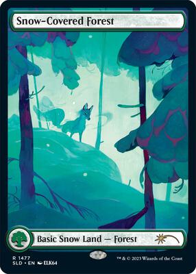 Snow-Covered Forest (1477) card from Secret Lair Drop Series