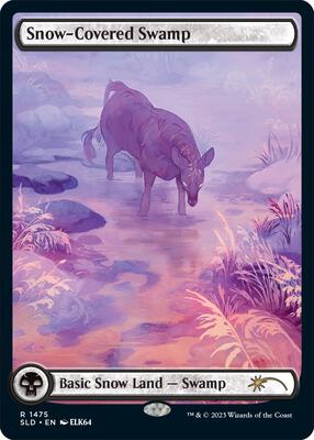 Snow-Covered Swamp (1475) card from Secret Lair Drop Series