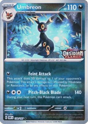 Umbreon (Obsidian Flames Stamped) card from Miscellaneous Cards & Products