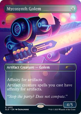 Mycosynth Golem (Rainbow Foil) card from Secret Lair Drop Series