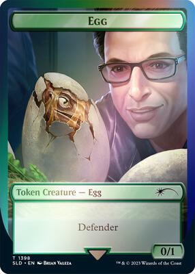 Egg Token (Rainbow Foil) card from Secret Lair Drop Series