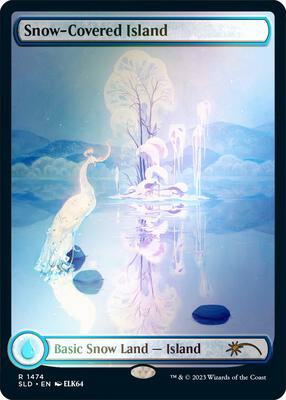 Snow-Covered Island (1474) (Rainbow Foil) card from Secret Lair Drop Series