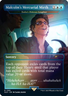 Malcolm's Mercurial Mirth - Tasha's Hideous Laughter (Rainbow Foil) card from Secret Lair Drop Series