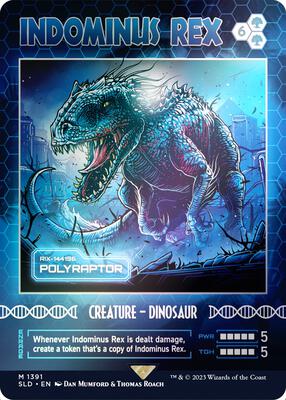Indominus Rex - Polyraptor (Rainbow Foil) card from Secret Lair Drop Series
