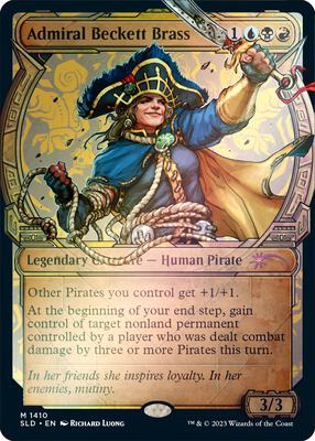 Admiral Beckett Brass (Rainbow Foil) card from Secret Lair Drop Series