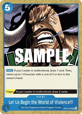 Let Us Begin the World of Violence!! card from Awakening of the New Era