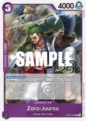 Zoro-Juurou card from Awakening of the New Era