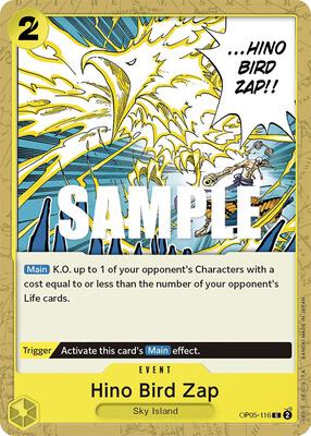 Hino Bird Zap card from Awakening of the New Era