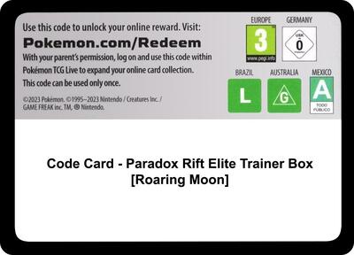 Code Card - Paradox Rift Elite Trainer Box [Roaring Moon] card from SV04: Paradox Rift
