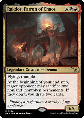 Rakdos, Patron of Chaos card from Murders at Karlov Manor