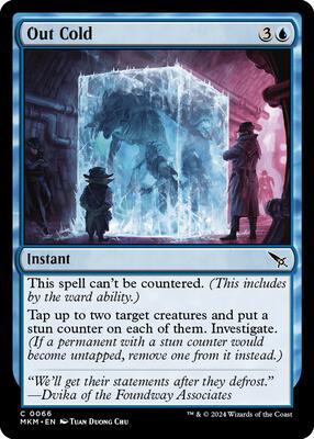 Out Cold card from Murders at Karlov Manor