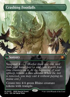 Crashing Footfalls (Borderless) card from Special Guests