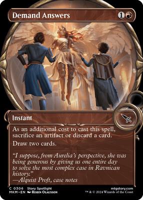 Demand Answers (Showcase) card from Murders at Karlov Manor