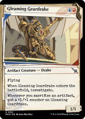 Gleaming Geardrake (Showcase) card from Murders at Karlov Manor