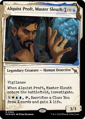 Alquist Proft, Master Sleuth (Showcase) (Invisible Ink) card from Murders at Karlov Manor