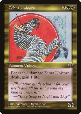 Zebra Unicorn card from Mirage