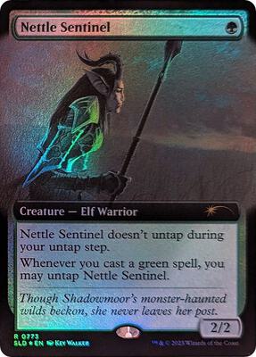 Nettle Sentinel (Extended Art) card from Secret Lair Drop Series