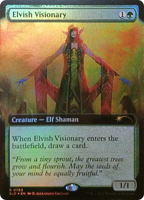 Elvish Visionary (Extended Art) card from Secret Lair Drop Series