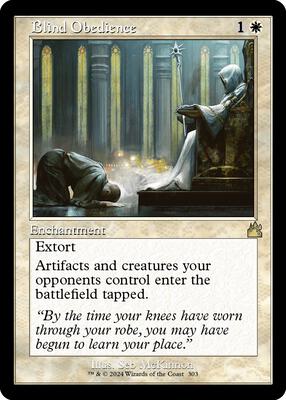 Blind Obedience (Retro Frame) card from Ravnica Remastered