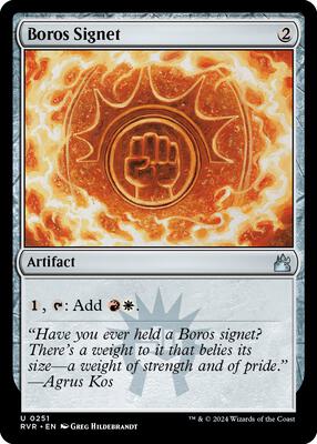 Boros Signet card from Ravnica Remastered