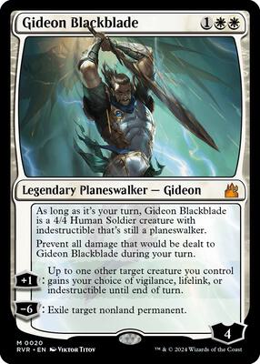 Gideon Blackblade card from Ravnica Remastered