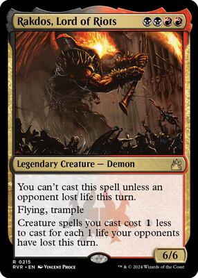 Rakdos, Lord of Riots card from Ravnica Remastered