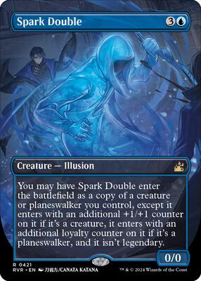 Spark Double (Anime Borderless) card from Ravnica Remastered