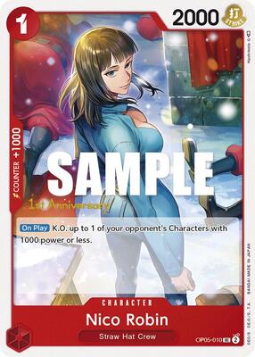 Nico Robin card from Awakening of the New Era: 1st Anniversary Tournament Cards
