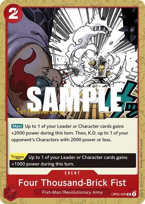 Four Thousand-Brick Fist card from Awakening of the New Era: 1st Anniversary Tournament Cards
