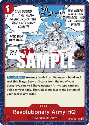 Revolutionary Army HQ card from Awakening of the New Era: 1st Anniversary Tournament Cards